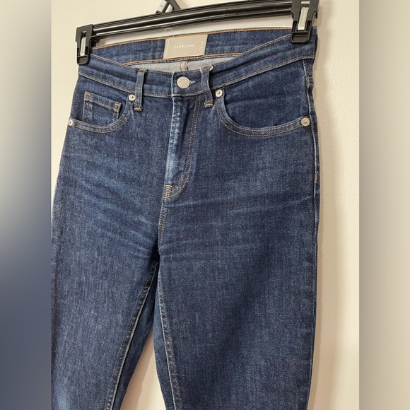 Everlane Dark Washed Blue Hi Waist Ankle Jeans Women’s Size 26 - Picture 3 of 9
